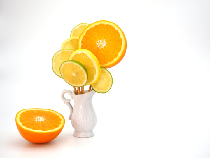 Buquê de rodelas de laranja e limão