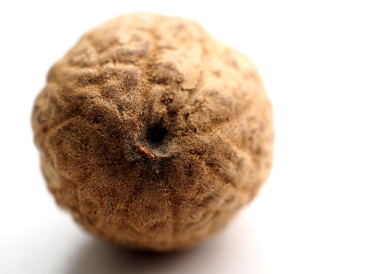 Close-up of nutmeg seeds
